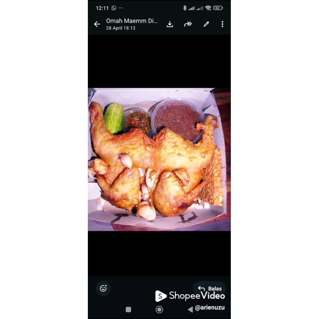 AYO!! AYAM GORENG BAWANG PUTIIH UTUH/ 1 EKOR
