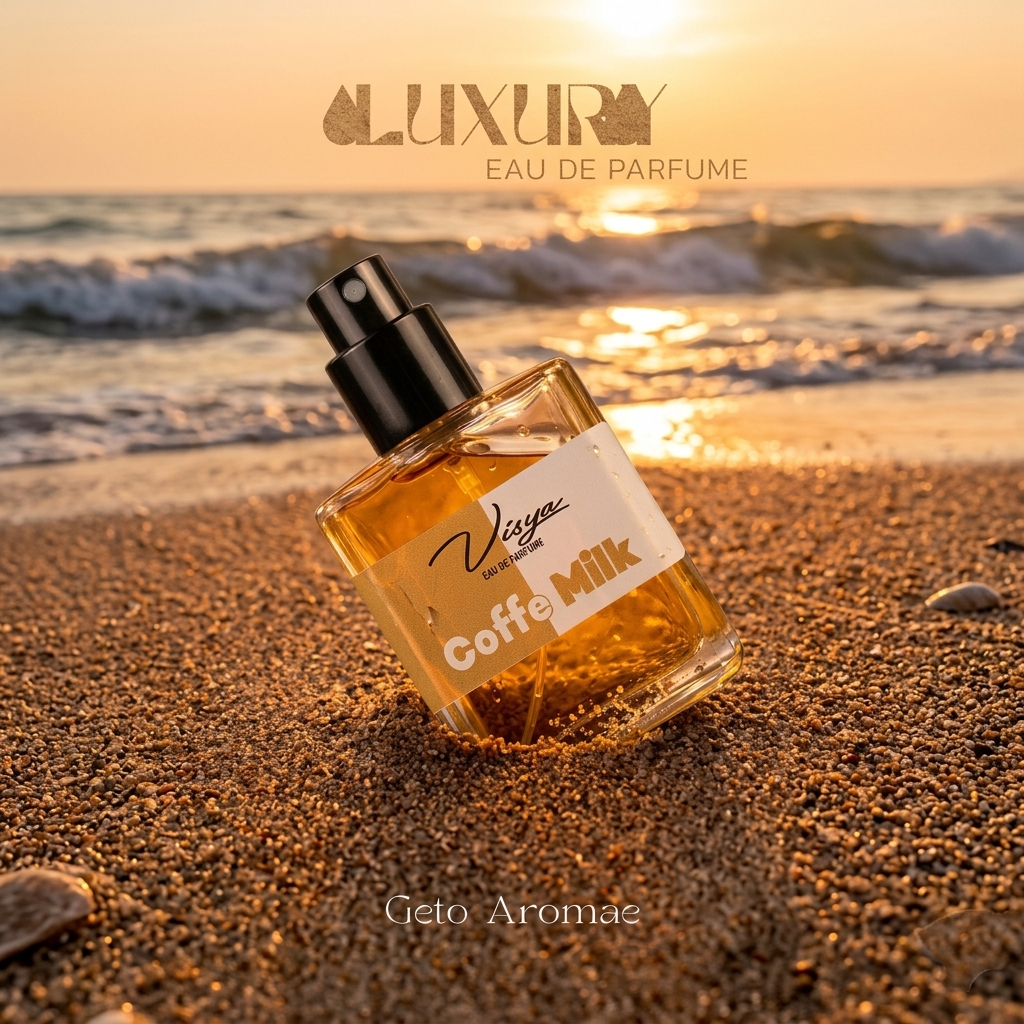 Visya Coffee Milk Eau De Parfume Luxury Parfum Pria Wanita Botol Kaca Hitam