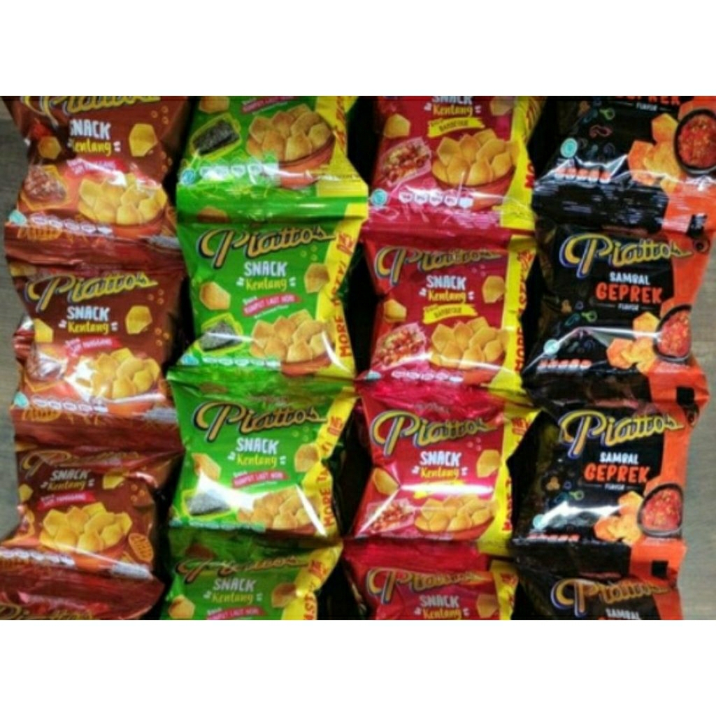 Piatos BBQ,Geprek,Rumput laut,Sapi panggang 1 Dus 6Rcg