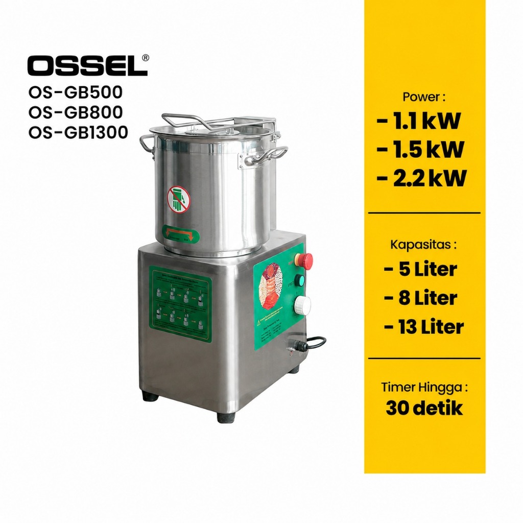 OSSEL Mesin Giling Bumbu Pencacah Sayur Daging Buah Multifungsi OS-GB Series OSSEL
