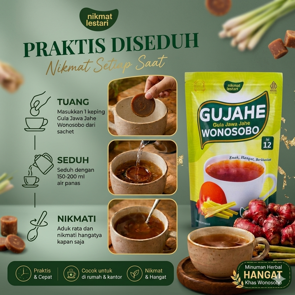 GUJAHE Wonosobo – Gula Jawa Jahe | Minuman Herbal