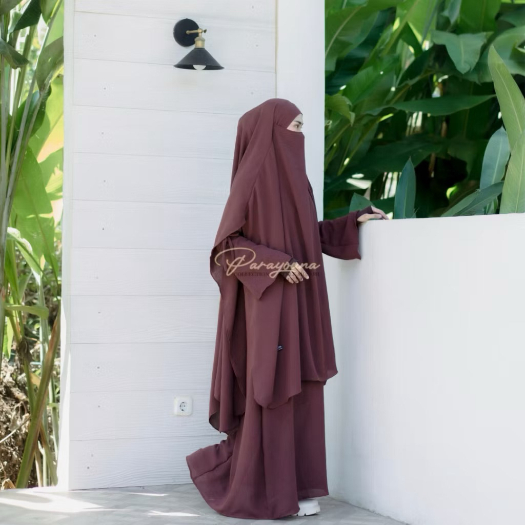 Parayou - Set Gamis French Khimar / FK Aisyah Preloved