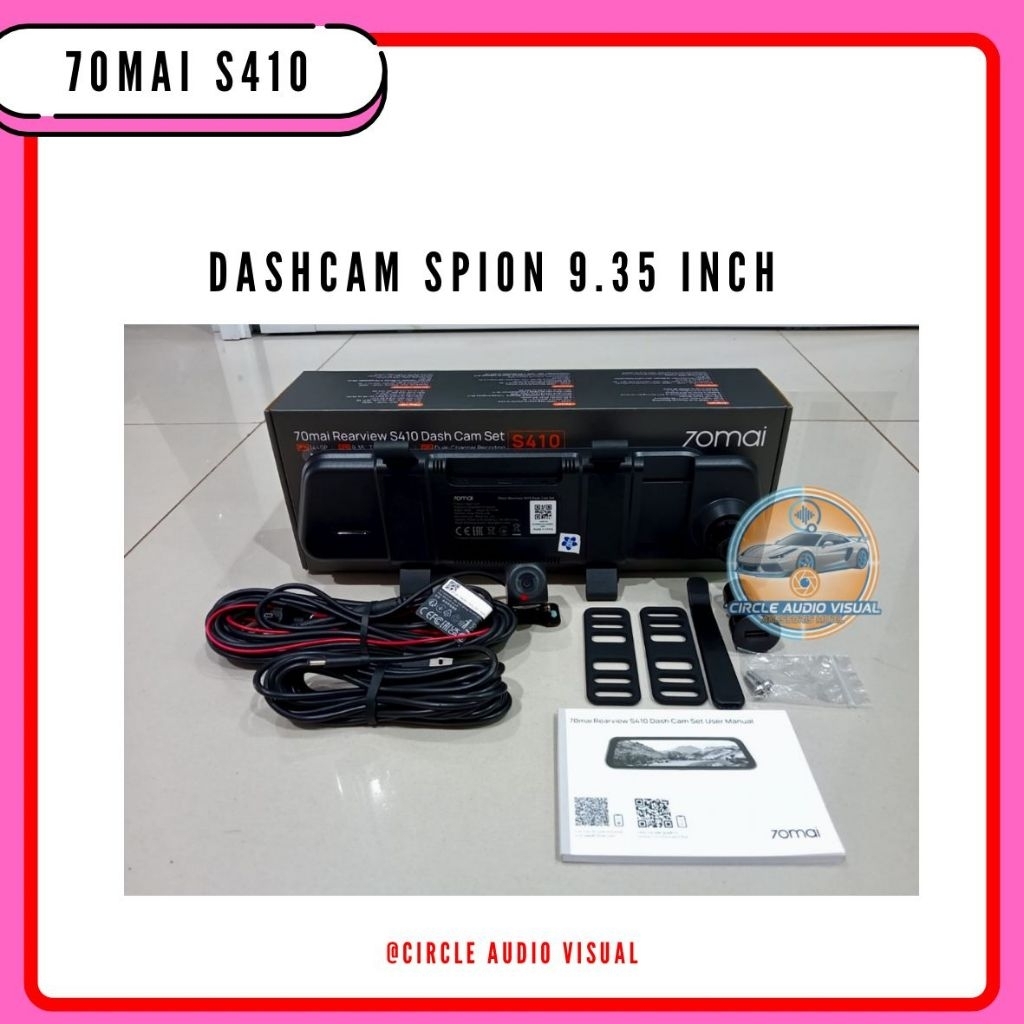 70mai  Rearview Dashcam S410 SPION DIGITAL 9.35" DUAL CAMERA 2.5K 1080P NIGHT VISION