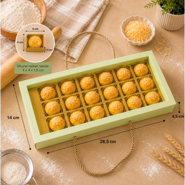 Box Nastar Set Include Sekat Kotak Nastar Sekat 18
