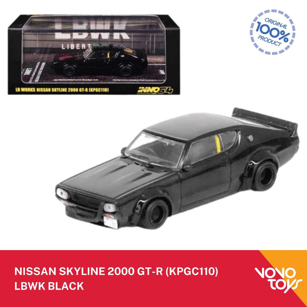 Inno 1/64 Nissan Skyline 2000 GT-R (KPGC110) LBWK Black