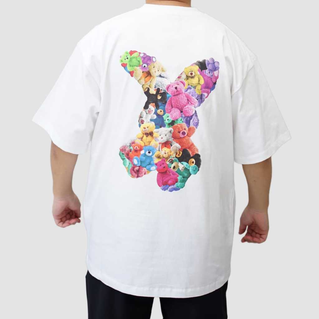 ADLV Bear Doll Fuzzy Rabbit White Tee / Baju Kaos ADLV Authentic