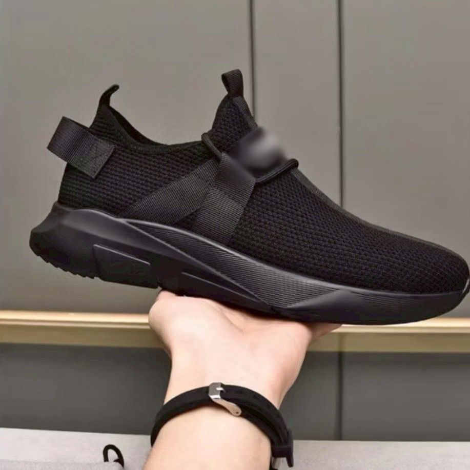 sepatu pria sneaker hitam slip on permataliim