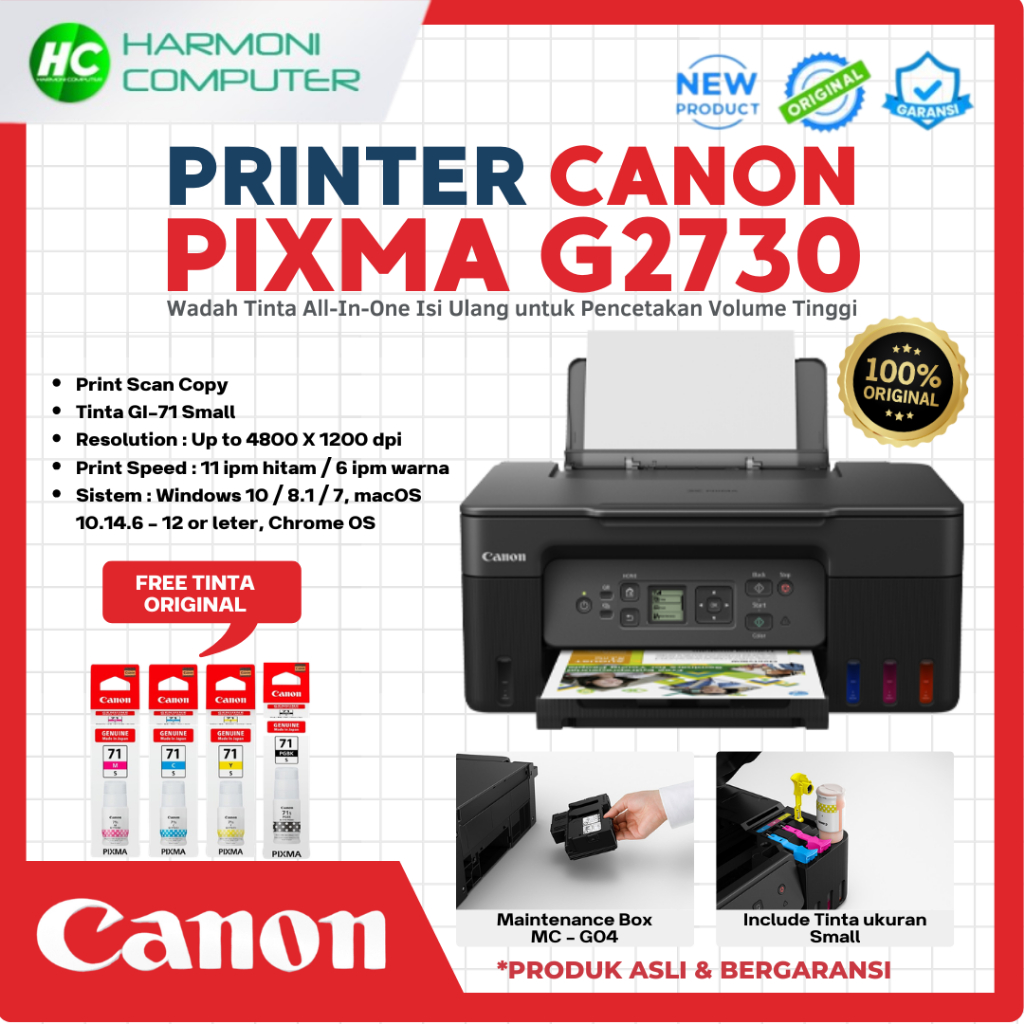 PRINTER CANON G2730 PRINT SCAN COPY