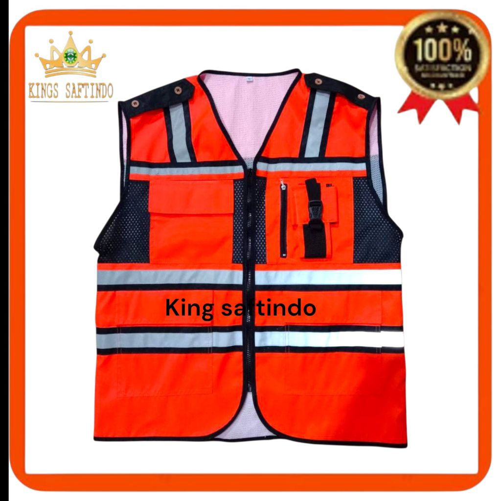 ROMPI SAFETY WARNA ORANGE / ROMPI SAFETY COSTUM -VEST SAFETY