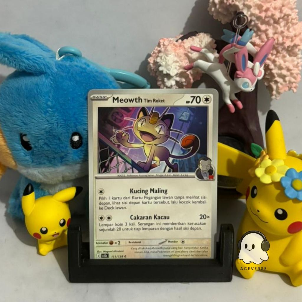 Meowth Tim Roket  111/138 - SV10s Kartu Pokemon Indonesia