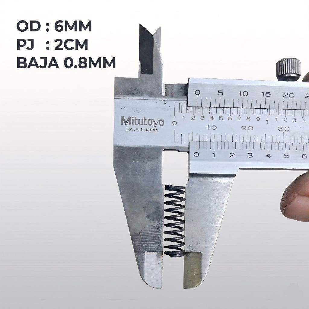 Per Pegas Tekan OD 6mm Pj 2cm Baja 0.8mm