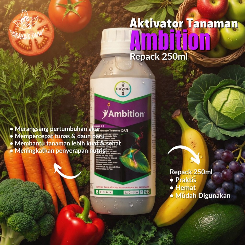 ZAT Aktivator Tanaman Ambition Bayer Repack 250ml – Booster Pertumbuhan & Pembungaan
