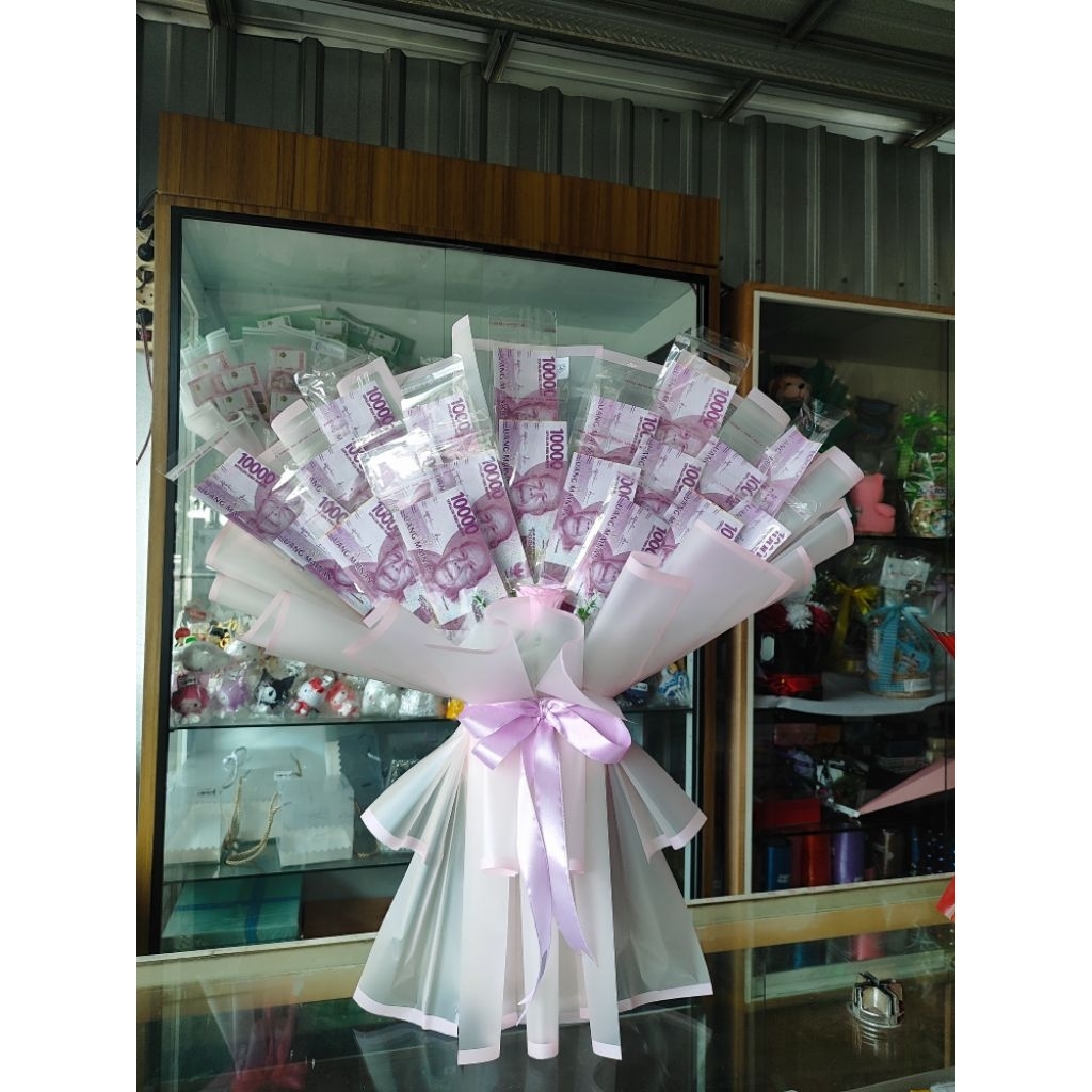 BUKET UANG 20 LEMBAR/BUKET UANG/BUKET WISUDA/HAMPERS BUKET