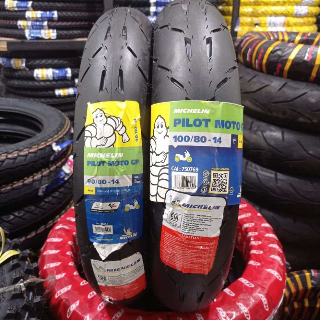 BAN MICHELIN PILOT MOTO GP 90/80-14, 100/80-14 ORIGINAL 100%
