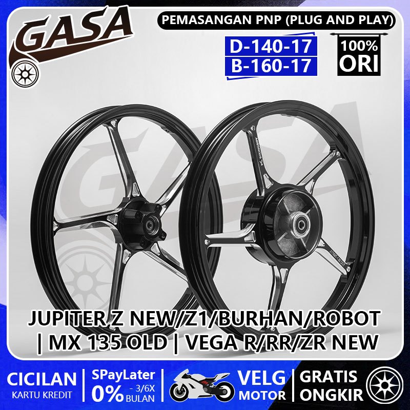 VELG BIKINGBOY PALANG AK CNC RING 17 Untuk Jupiter Z New/Z1/Burhan/Robot, MX 135 Old, Vega R/Rr/Zr N