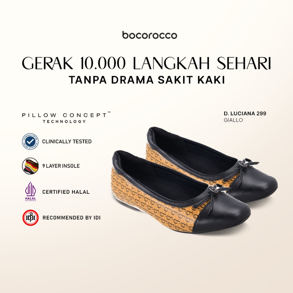 Bocorocco D. Luciana 299 G - Sepatu Flat Wanita Kulit Asli