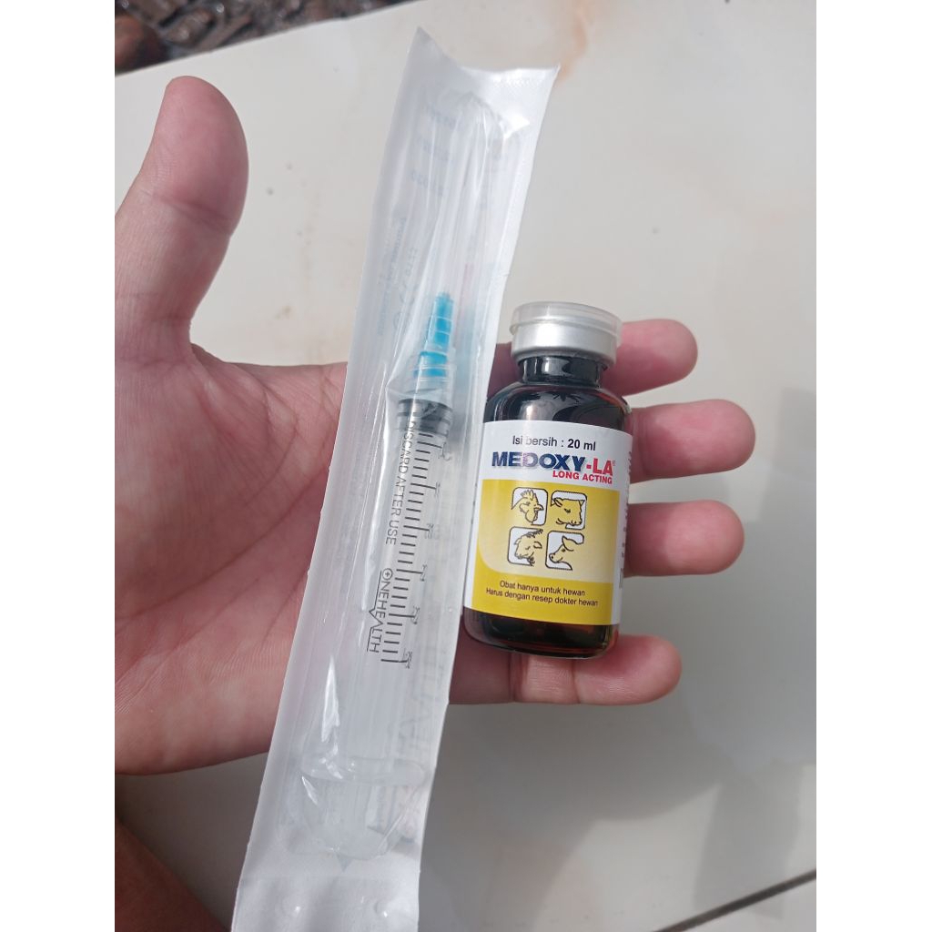 MEDOXY LA 20 ml antibiotik untuk ternak kambing sapi babi kucing dan kelinci serta unggas