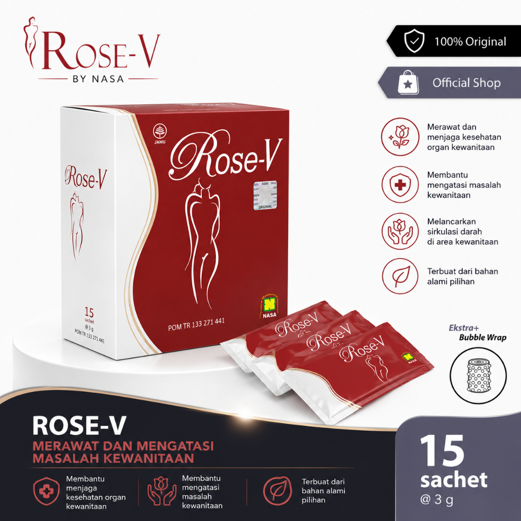 Rose V NASA Asli Original BPOM – Perawatan Kewanitaan Herbal Alami
