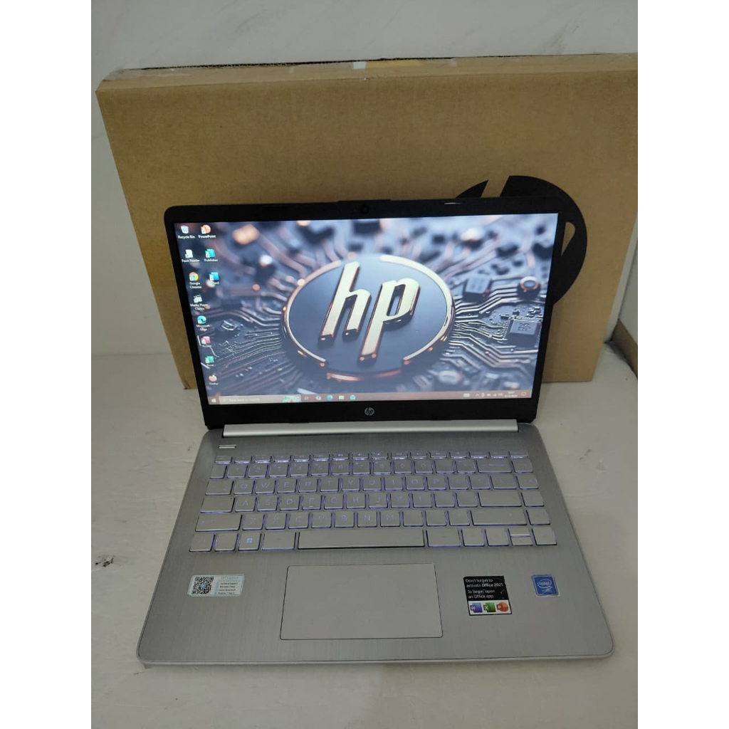 Intel N4120 QuadCore Laptop Dual Slot Storage Keyboard Nyala HP 14s 8/256