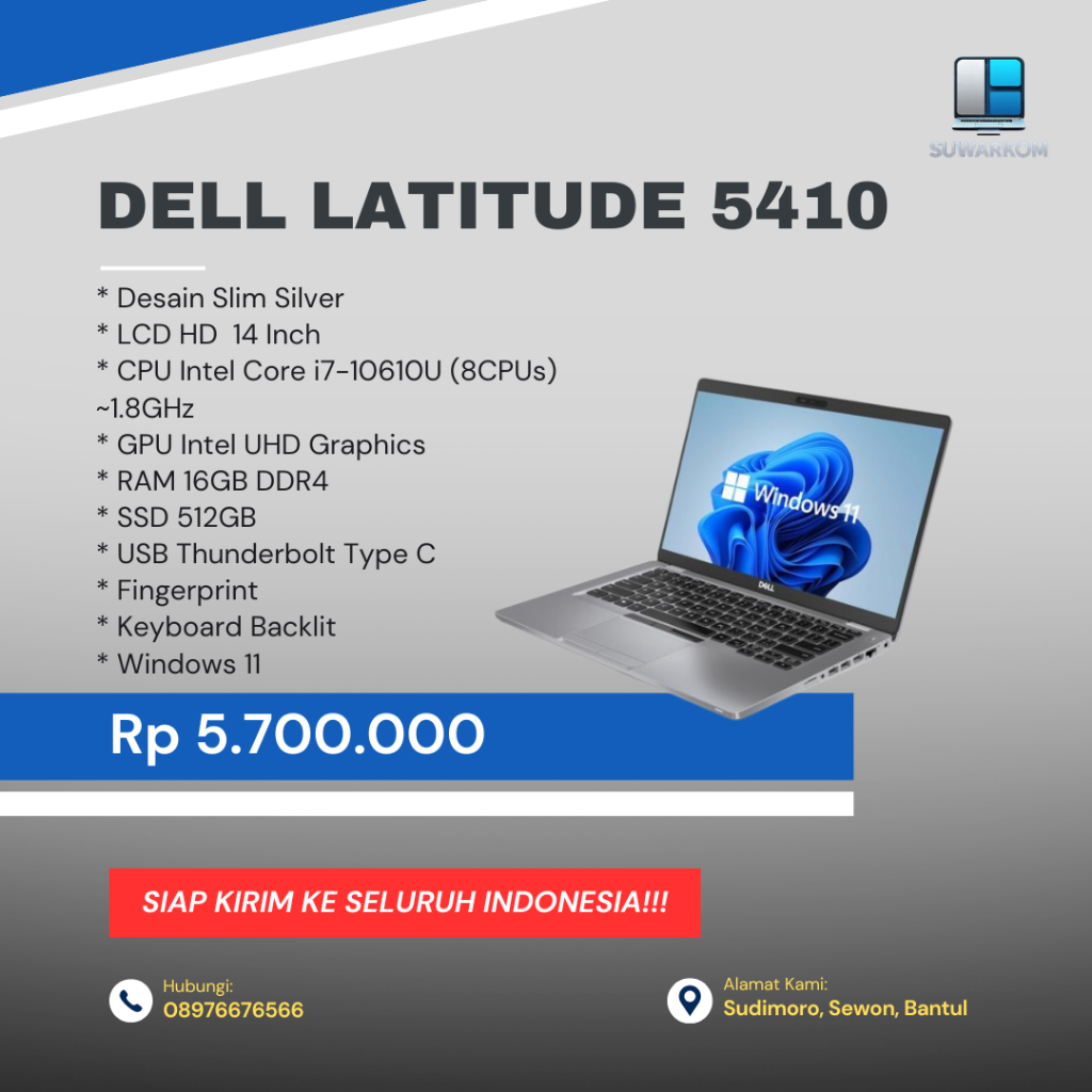 Dell Latitude 5410 i7 gen 10 | 16/512 mulus