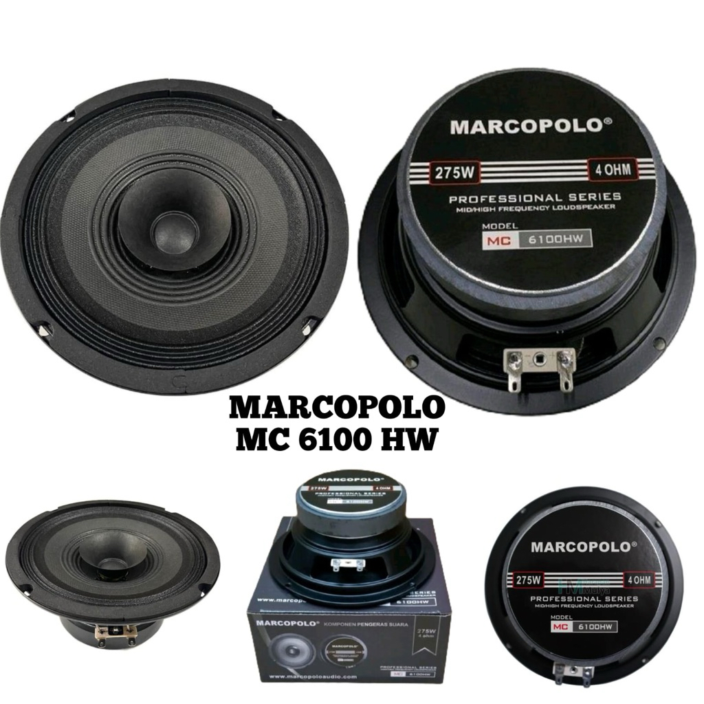 MARCOPOLO MC 6100 HW Speaker driver 6 inch fullrange spiker komponen 6in FR speker 6” magnet besar o