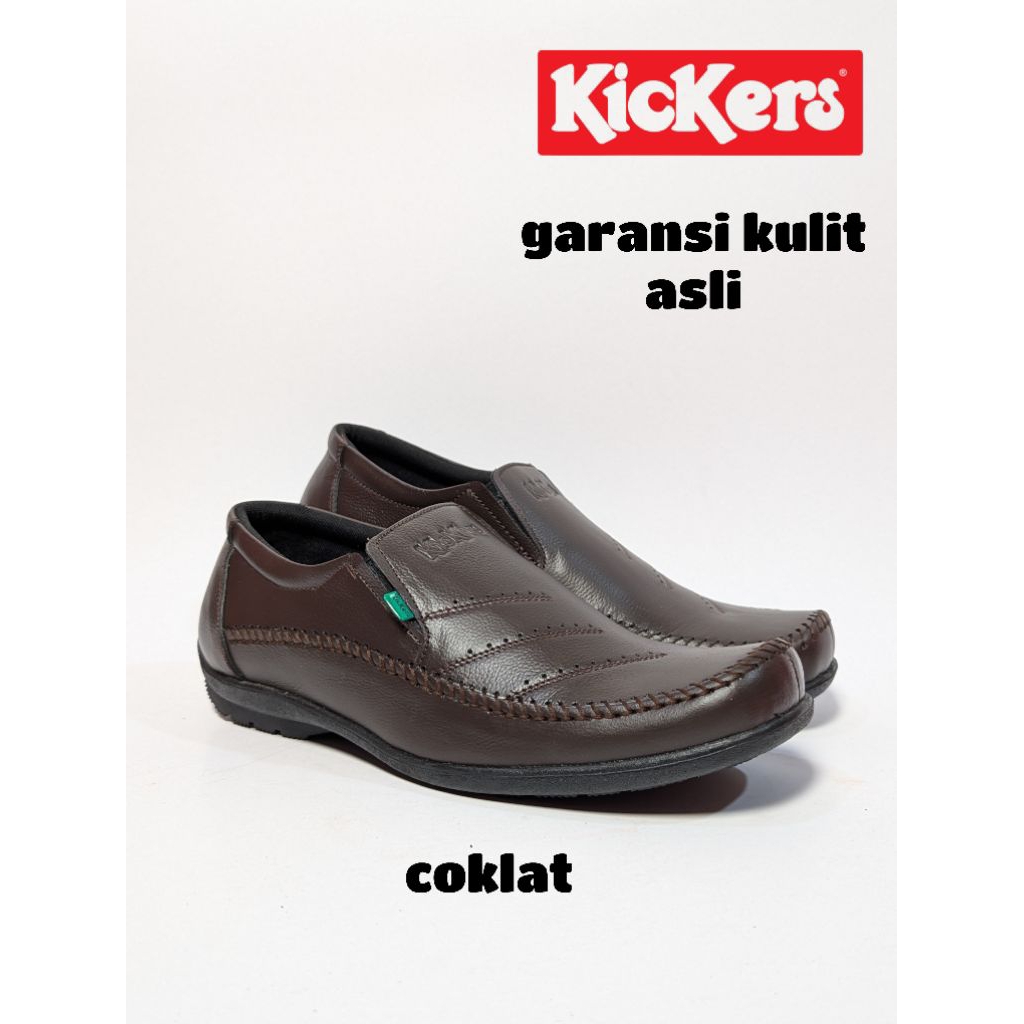SEPATU PANTOFEL PRIA KICKERS KULIT ASLI / SEPATU KERJA PRIA KULIT ASLI / SEPATU FORMAL PRIA ART KICK