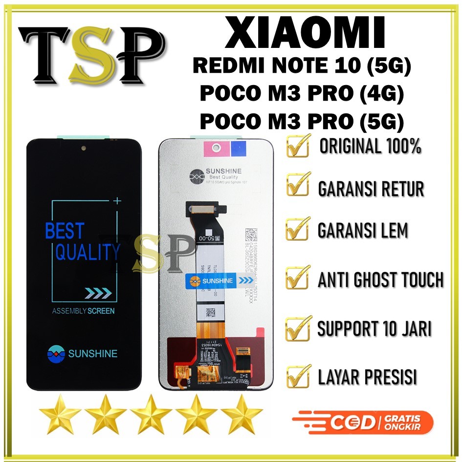 LCD TOUCHSCREEN XIAOMI REDMI NOTE 10 5G / POCO M3 PRO 4G / POCO M3 PRO 5G ORIGINAL 100%