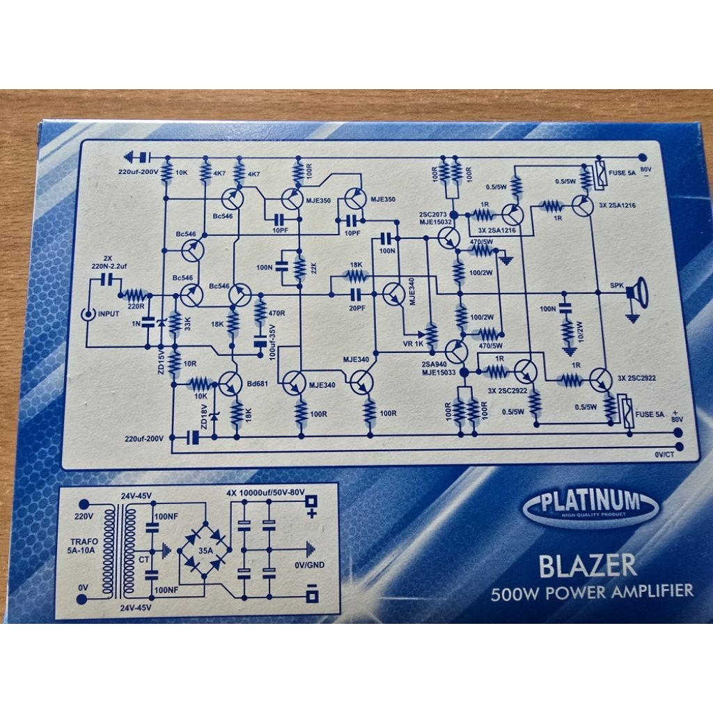 BLAZER 500WATT POWER AMPLIFIER SUBWOOFER