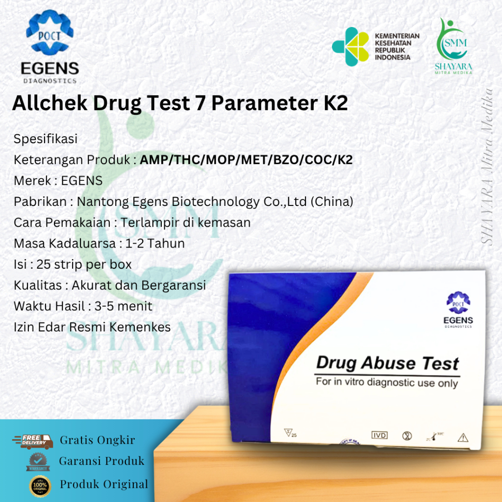 Egens SR Standareagen Multi Test Parameter 7 ( K2 ) isi 25 test // Tes Urin