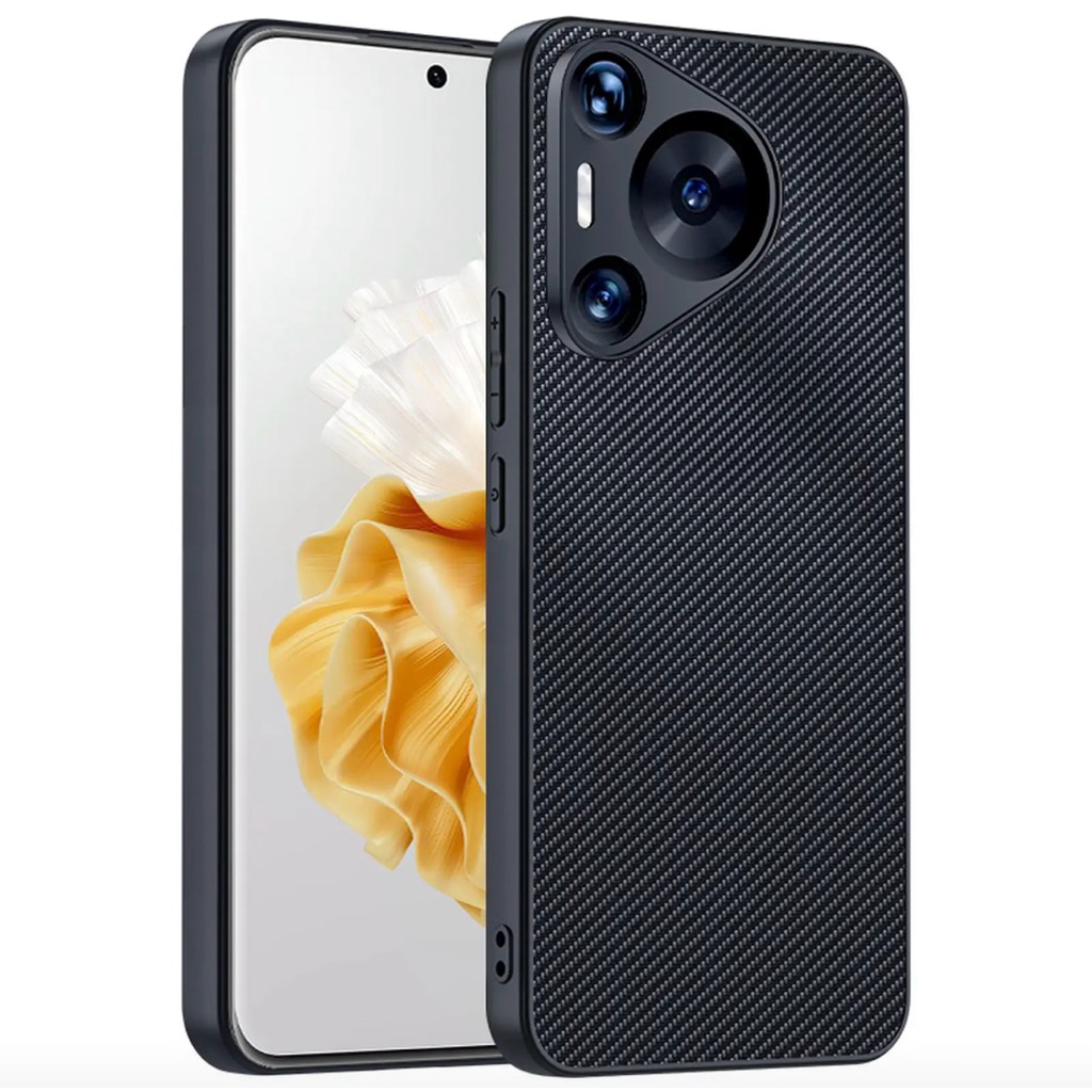 Premium Carbon Leather Case For Huawei P50 Pro/Pura 70 Pro/Pura 70 Pro+/Pura 70 Ultra” Protective Sm