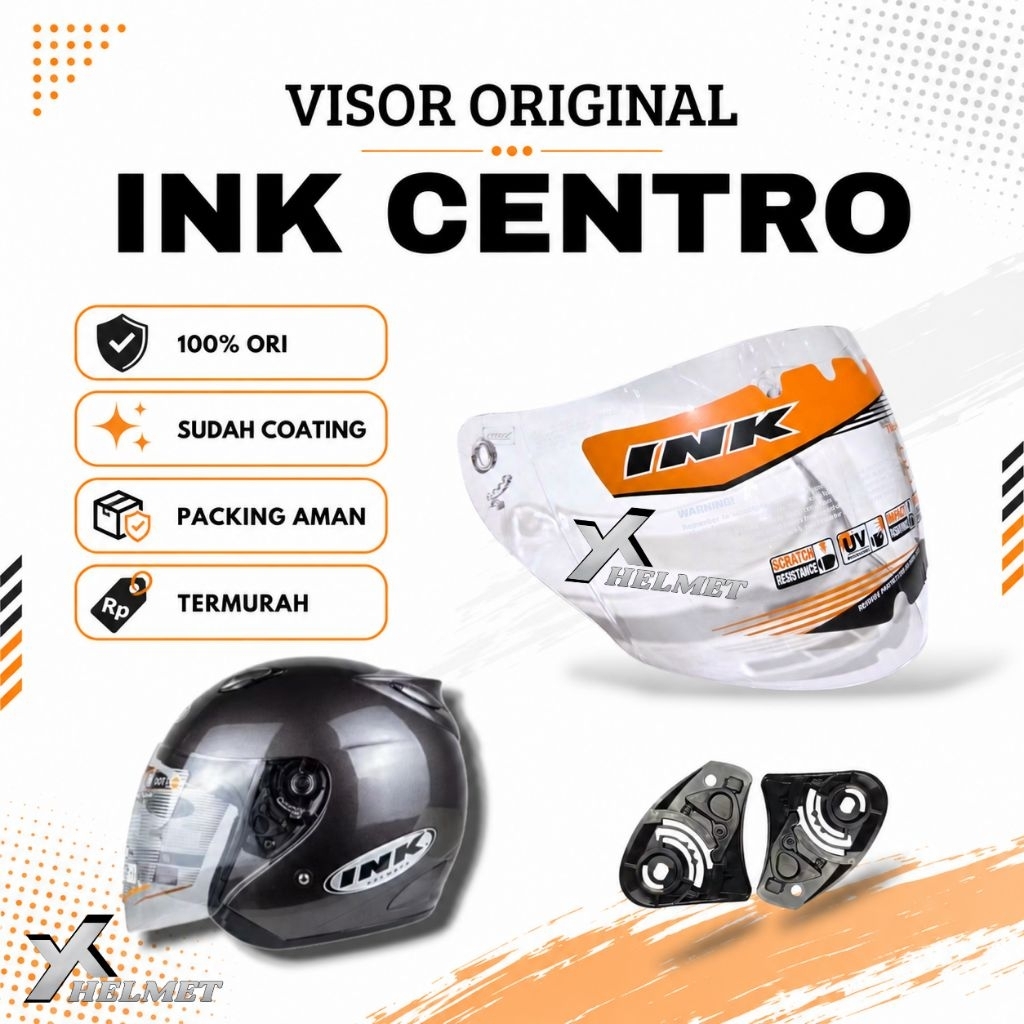 VISOR ORIGINAL HELM INK CENTRO JET / CLEAR / Kaca helm ink centro ori