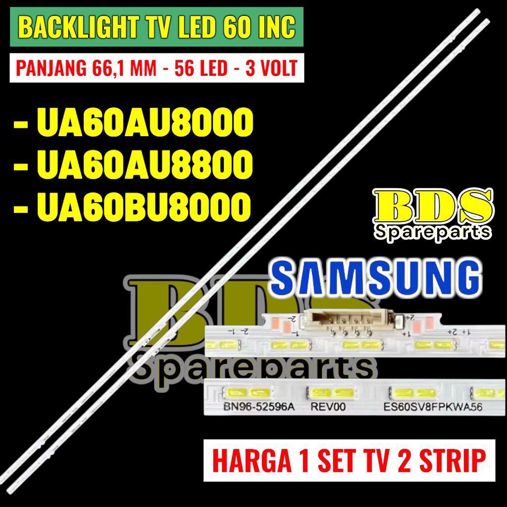 Backlight Tv led Samsung 60 inch UA 60au8000 60au8800 60bu8000 BACKLIGHT TV SAMSUNG 60 INCH UA 60AU8