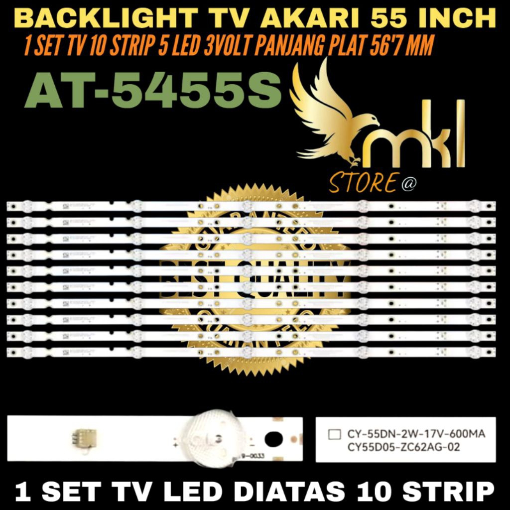 BACK LIGHT TV LED AKARI 55 INCH AT-5455S BACK LIGHT AKARI 55 INCH