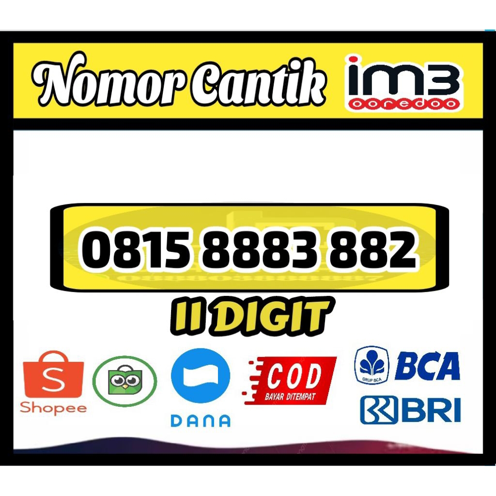 nomor cantik Indosat im3 dobel abcd tripel 888 hoky simpel murah