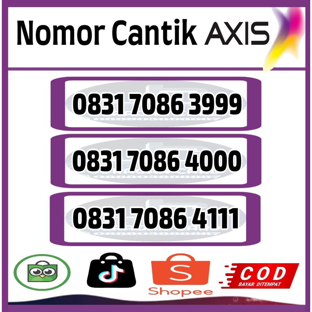 nomor cantik axis tripel belakang 999 000 111 simpel promo