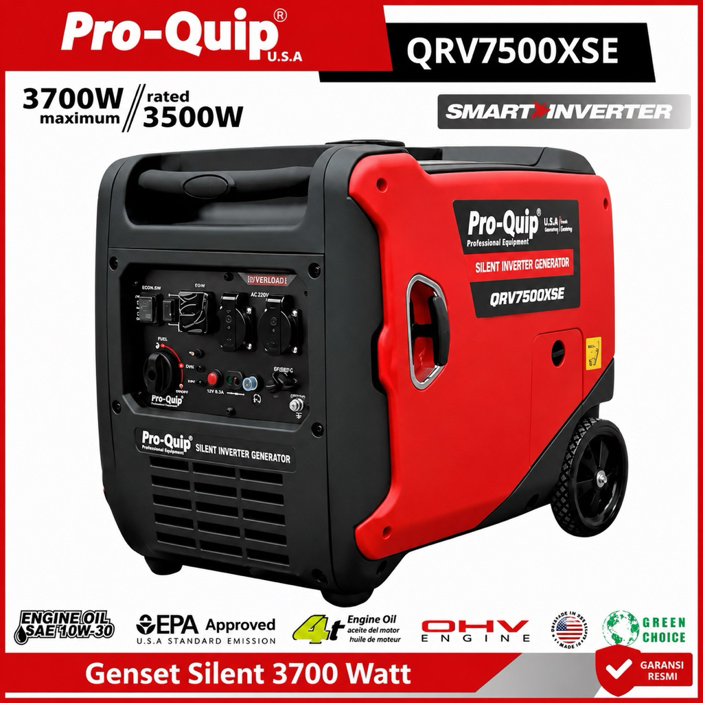 ProQuip QRV7500XSE Mesin Genset Silent Genset Bensin Generator Genset Portable 3700Watt QRV 7500 QRV
