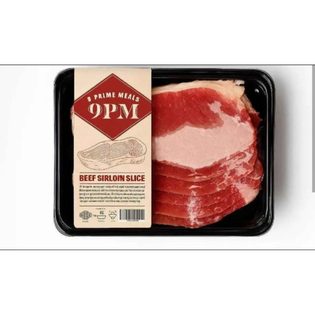 9PM Beef Sirloin Shabu Pack 200 gr (only same day,grab,gojek)