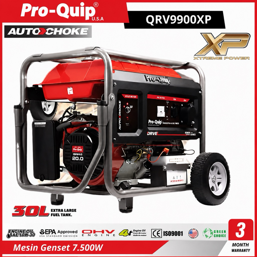ProQuip QRV9900XP QRV 9900 Mesin Genset Listrik Genset Bensin Generator Genset 7500Watt QRV9900