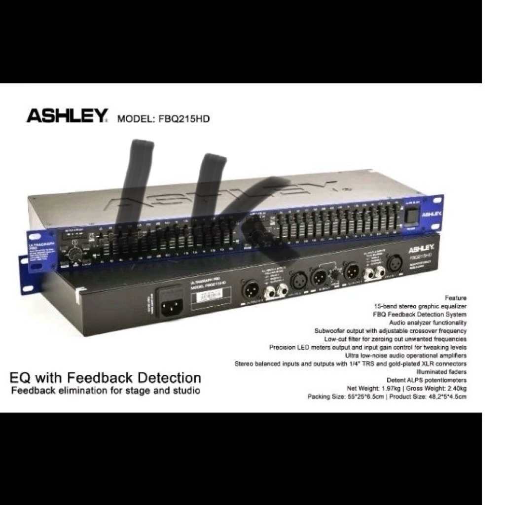 Equalizer ashley FBQ215HD With Feedback Detection System