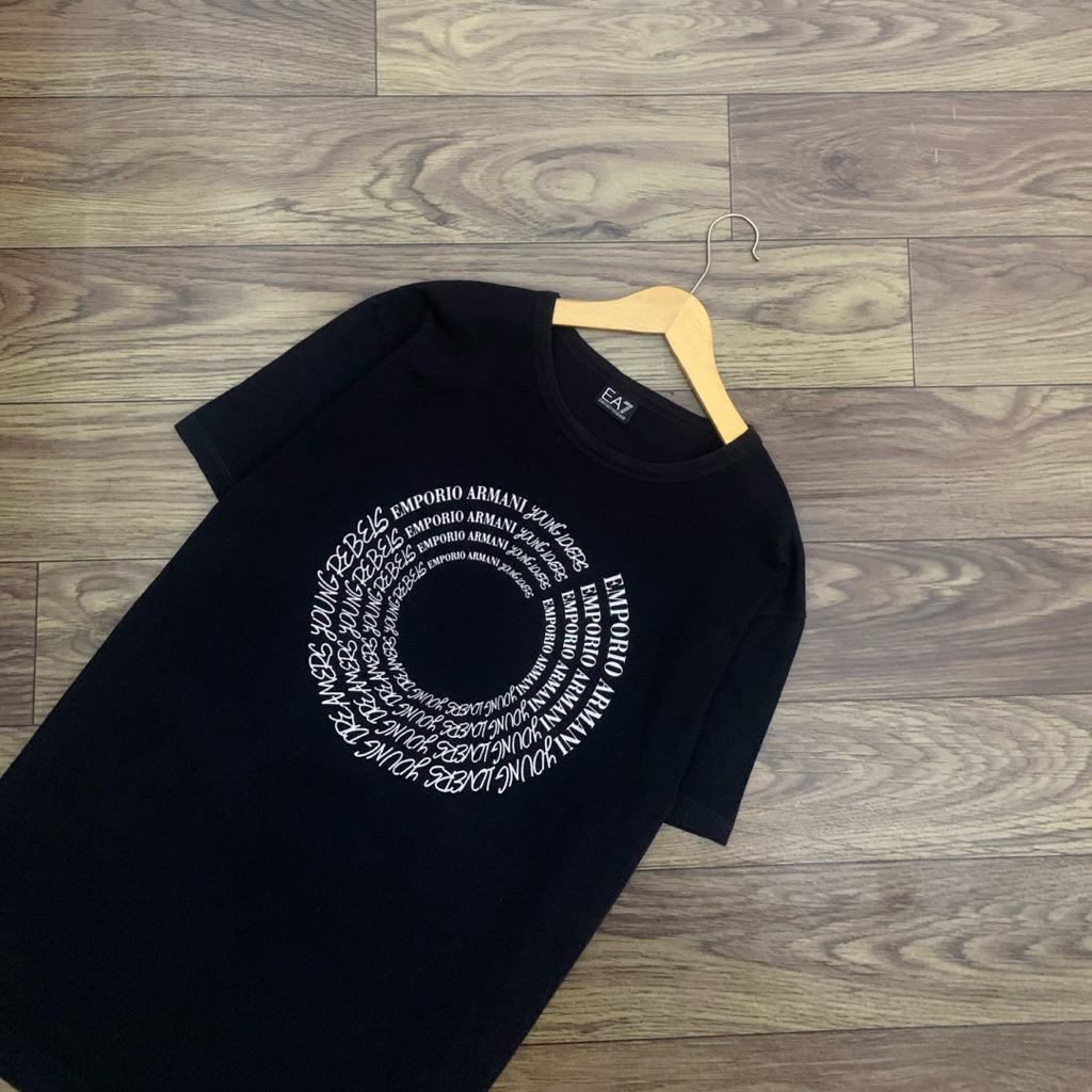 Kaos EMPORIO ARMANI Branded Black Tee TShirt | Italy