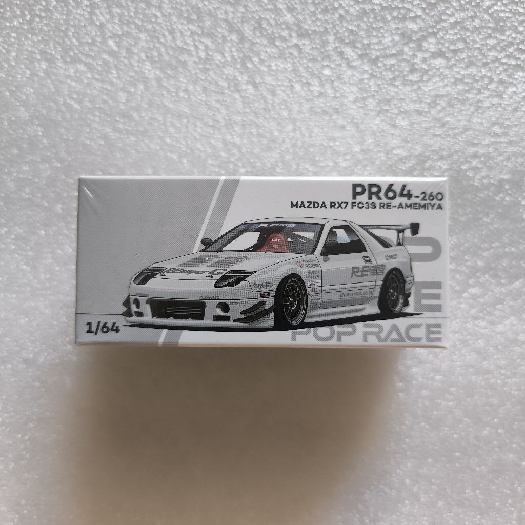 POP RACE 1/64 MAZDA RX-7 RX7 RX 7 ( FC3S ) RE-AMEMIYA WHITE