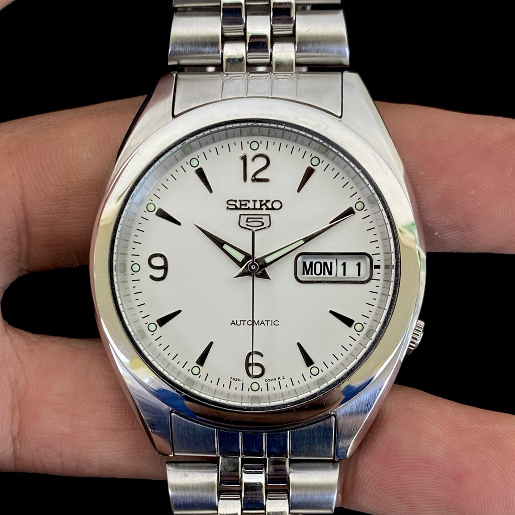 Seiko 5 SNK131 Automatic White Explorer Dial 7S26-00X0