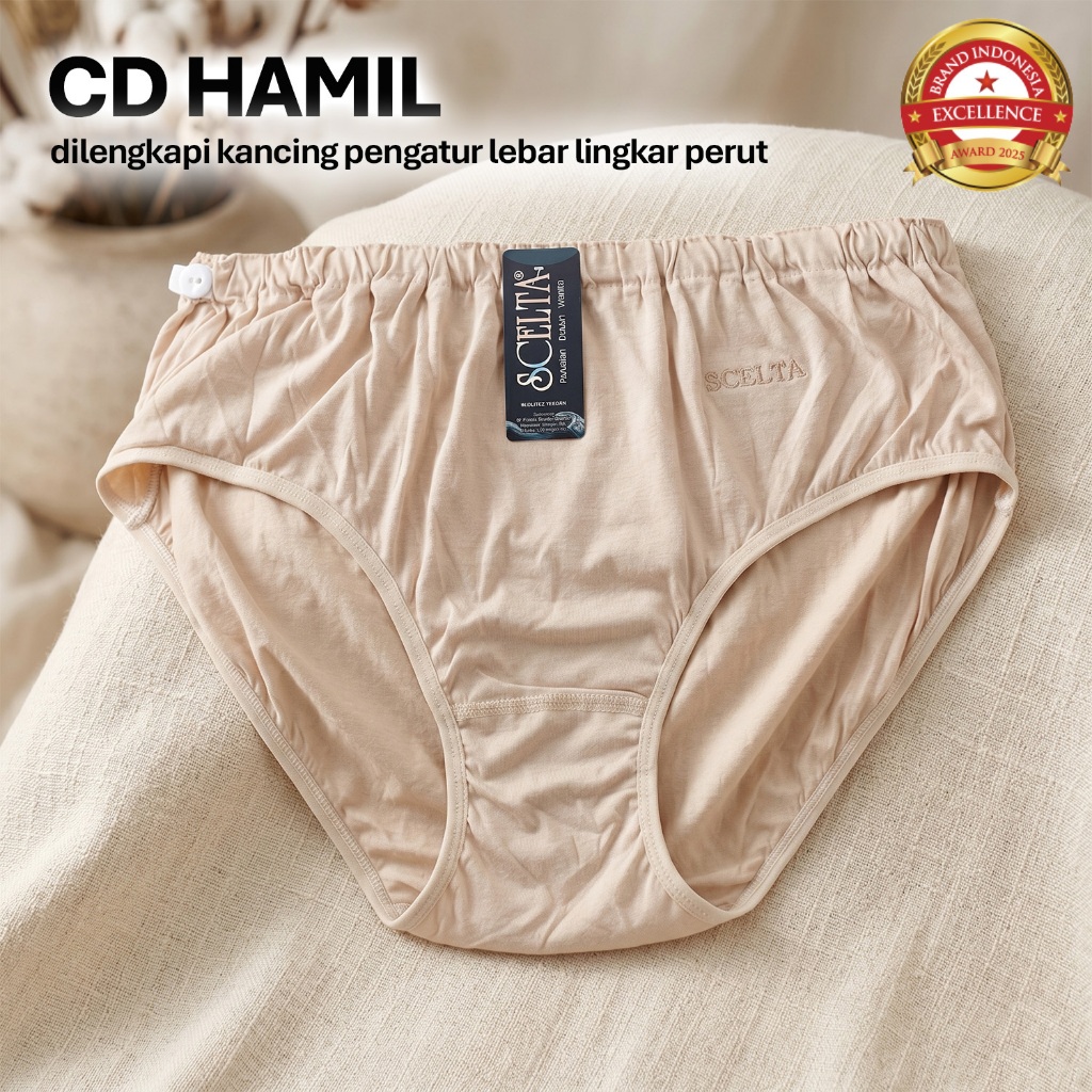 Scelta - Celana Dalam Ibu Hamil Maternity Panty Cd Kancing Karet Jumbo Sc 07