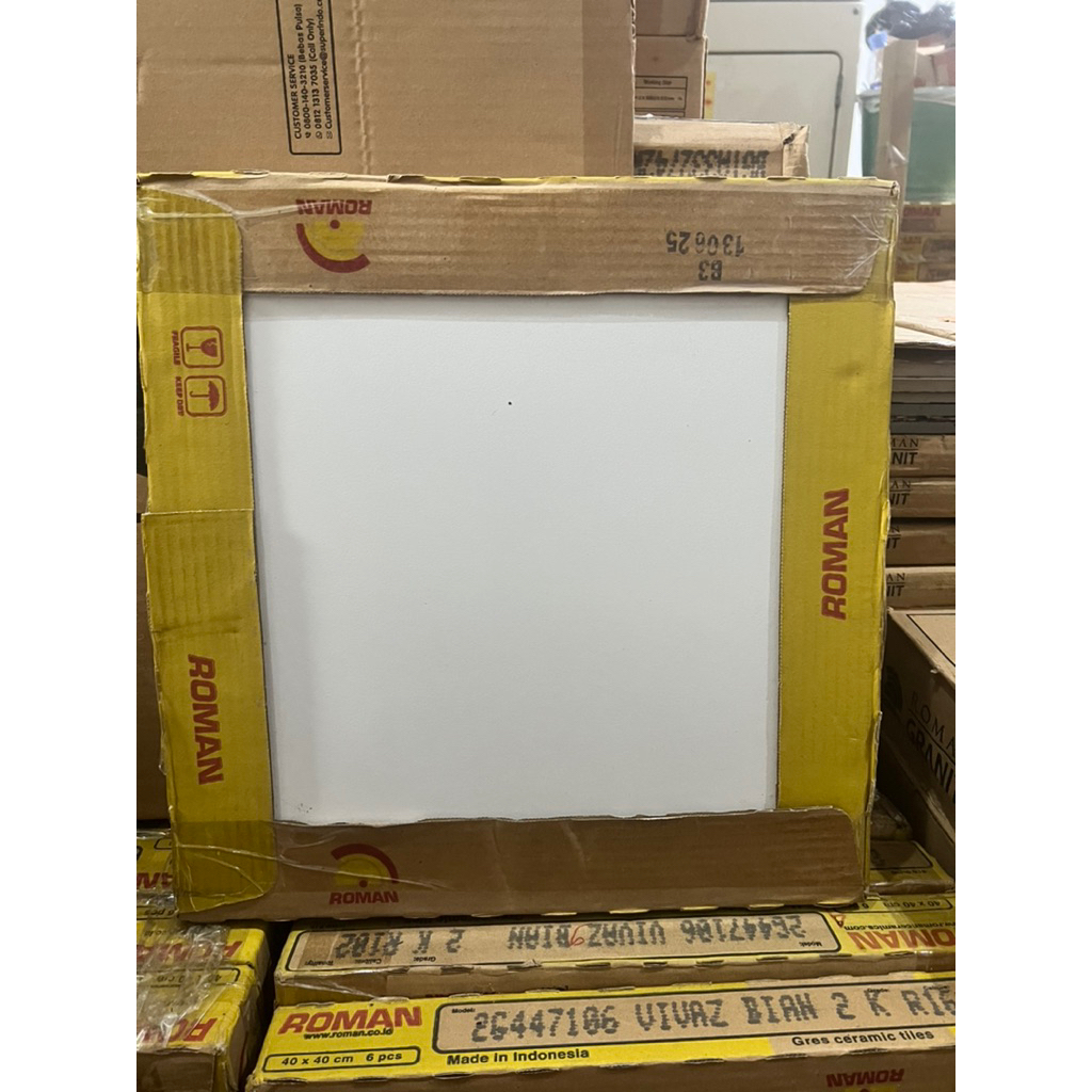 Roman Keramik 40x40 dVivaz Bianco/Keramik 40x40 Putih/Ubin Lantai 40x40