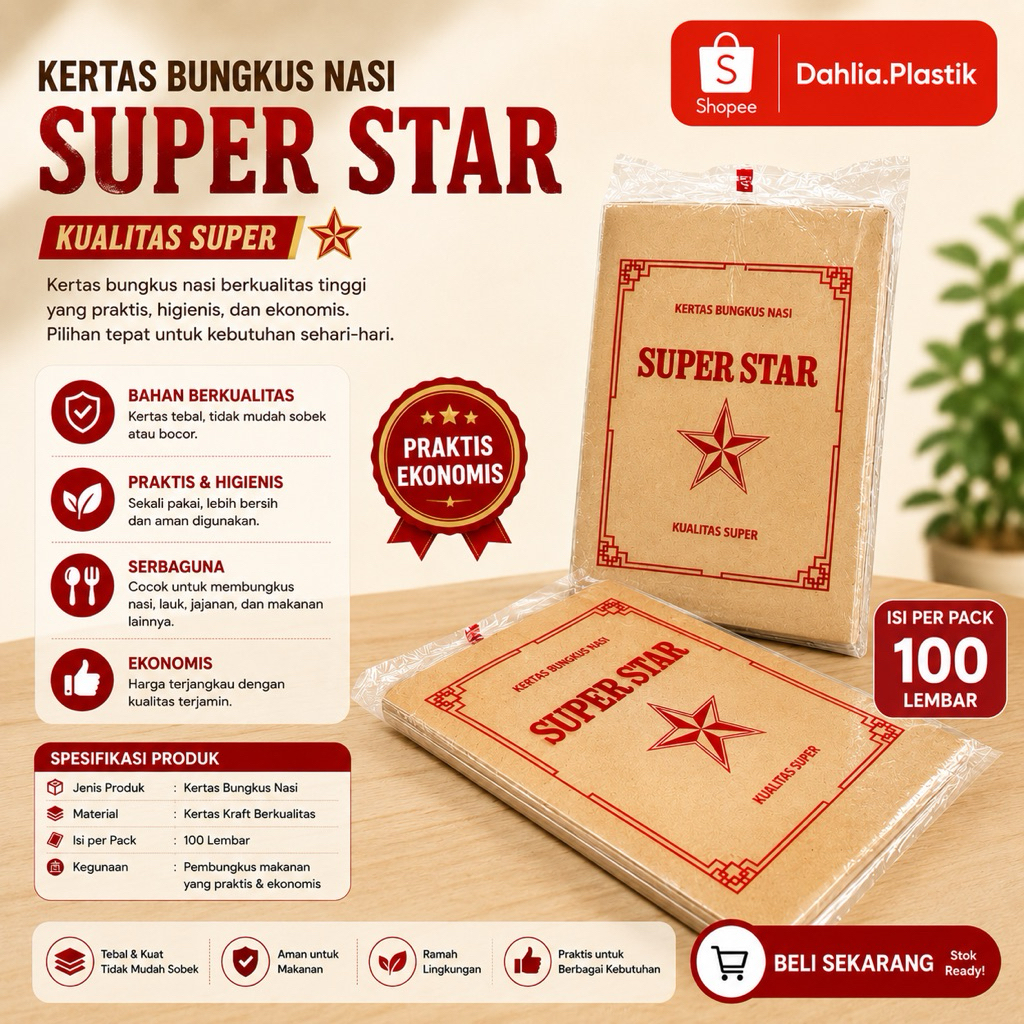 Kertas Nasi Superstar Merah