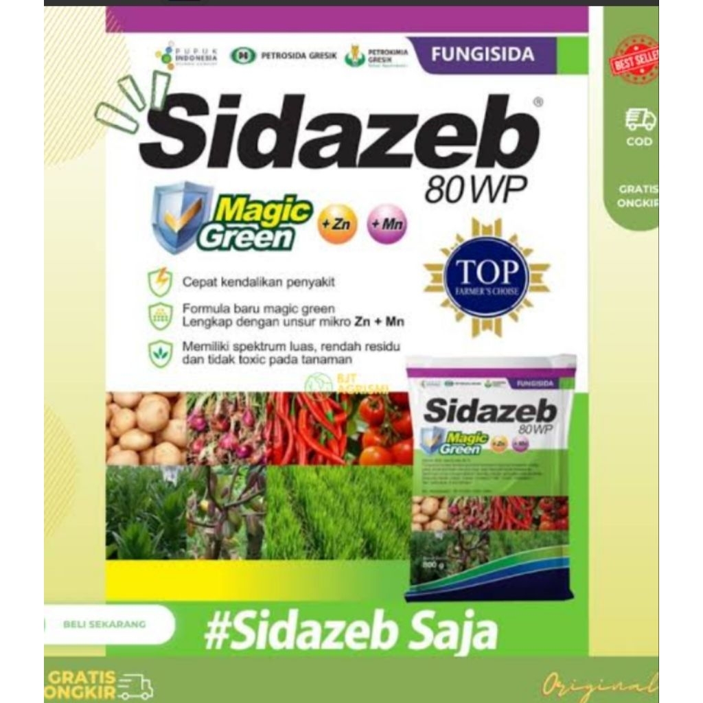 SIDAZEB800gr/FUNGISIDA BUSUK,BATANG,AKAR,BUAH/MANKOZEB+blue