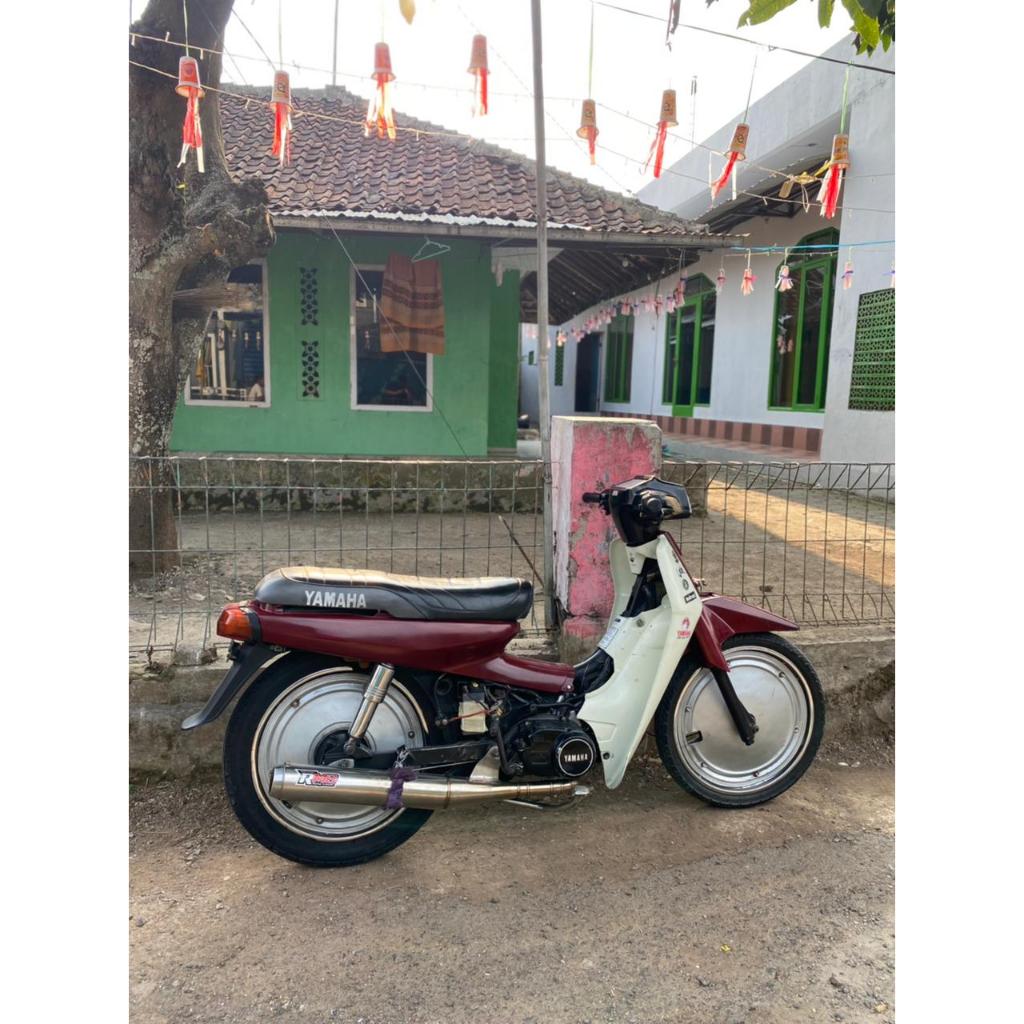 knalpot motor model bambu stainless Alfa bambu stainless