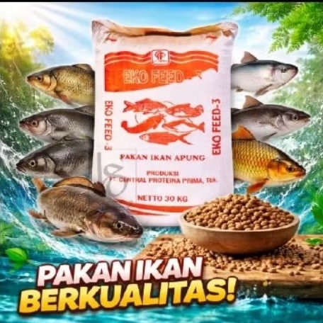 pelet pakan ikan lele mas bawal Patin 1kg