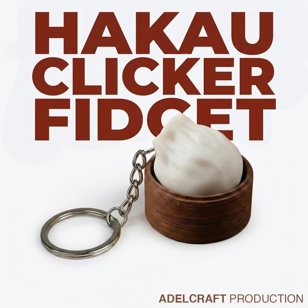 Myhomey - Hakau Hakao Dimsum dim sum Clicker Fidget Gantungan Kunci Mechanical Keyboard 3D ASMR