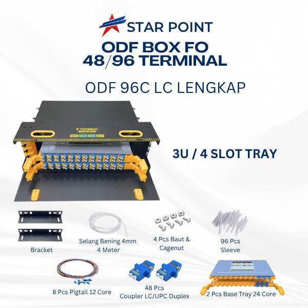 Fiber Optic ODF 96 Core LC Lengkap Rackmount | ODF 96C LC